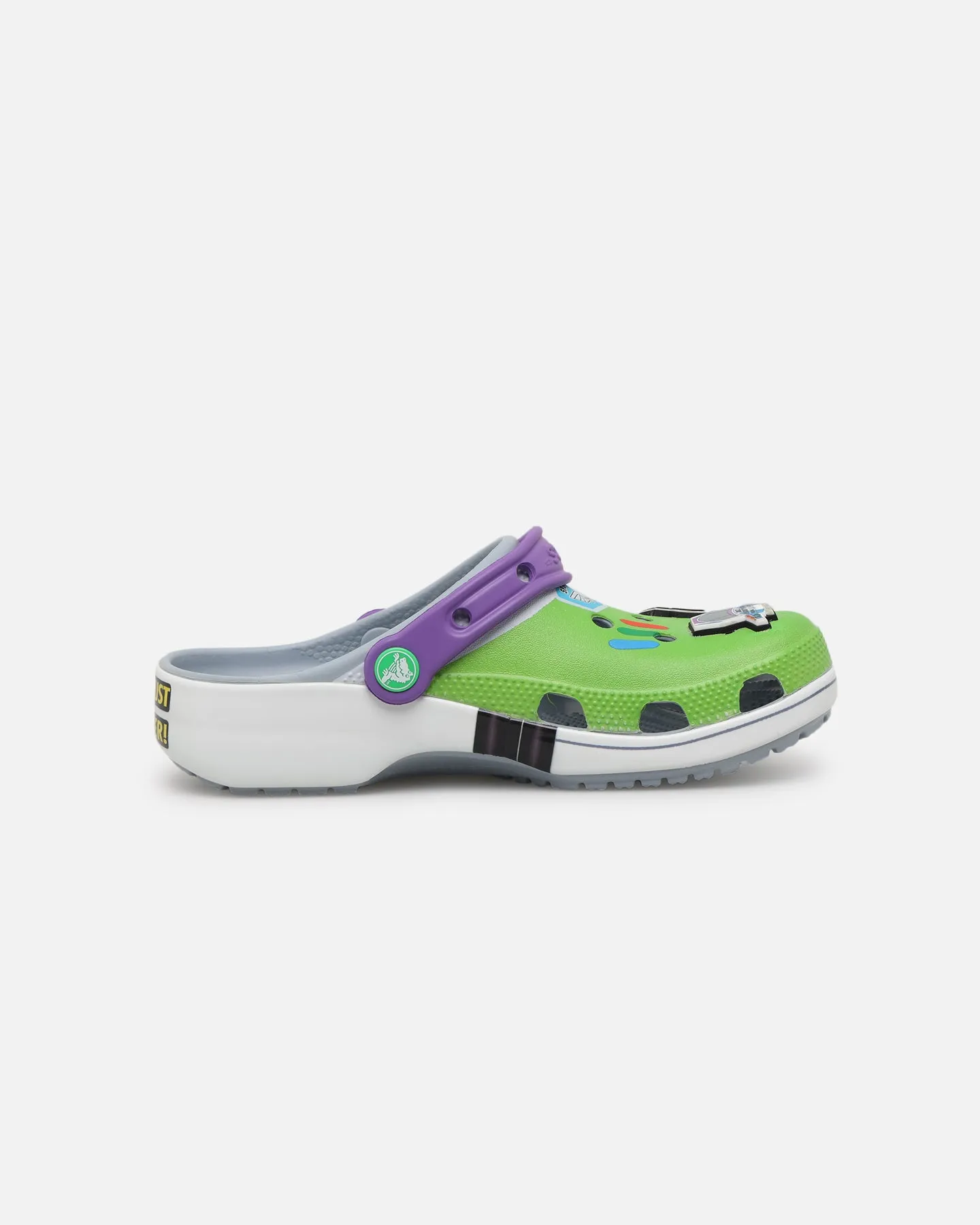 Crocs X Pixar Toy Story  Buzz Lightyear Kids' Classic Clog (GS) Blue Grey Slip On Fire Boots