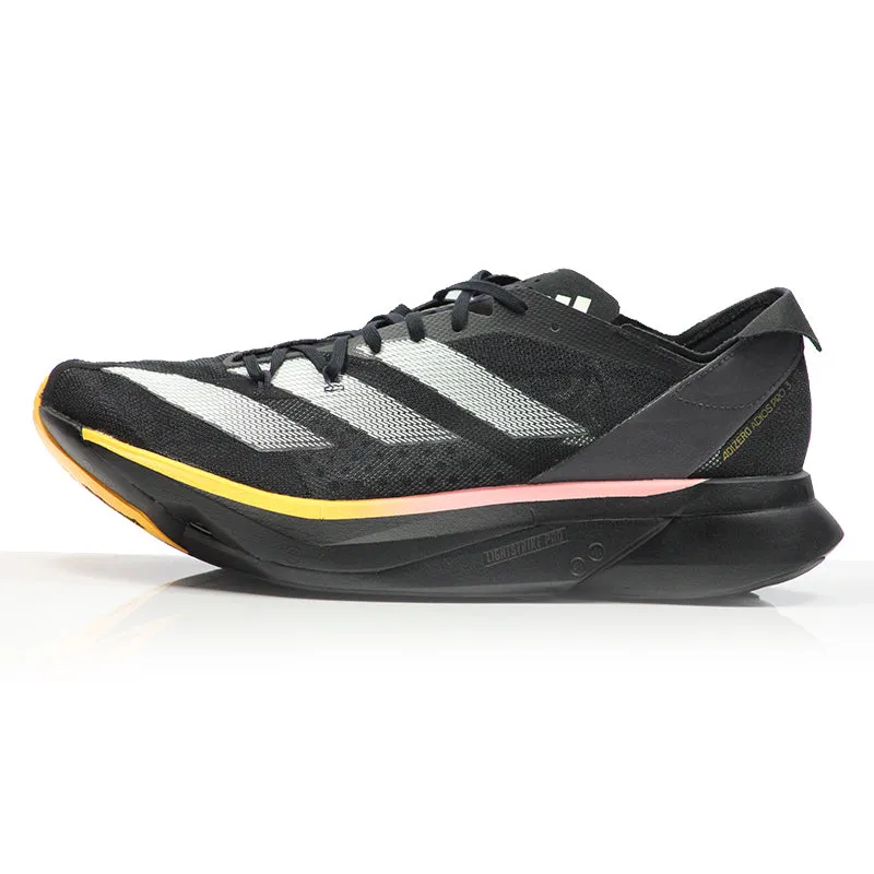 Carbon Fiber Plate Running Shoes adidas Adizero Adios Pro 3 Women's Running Shoe - Core Black/Zero Metallic/Spark