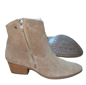 Size 35 Ankle Boots Sofft Womens Padma  Western  Bootie Taupe Velour Suede Stone  8M