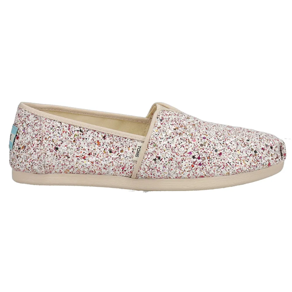 Vegan Slip On Boots Alpargata Glitter Slip On Flats