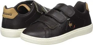 Le Coq Sportif scarpa da bambino con strappo in pelle Courtone 1720116 marrone Boot Sneakers