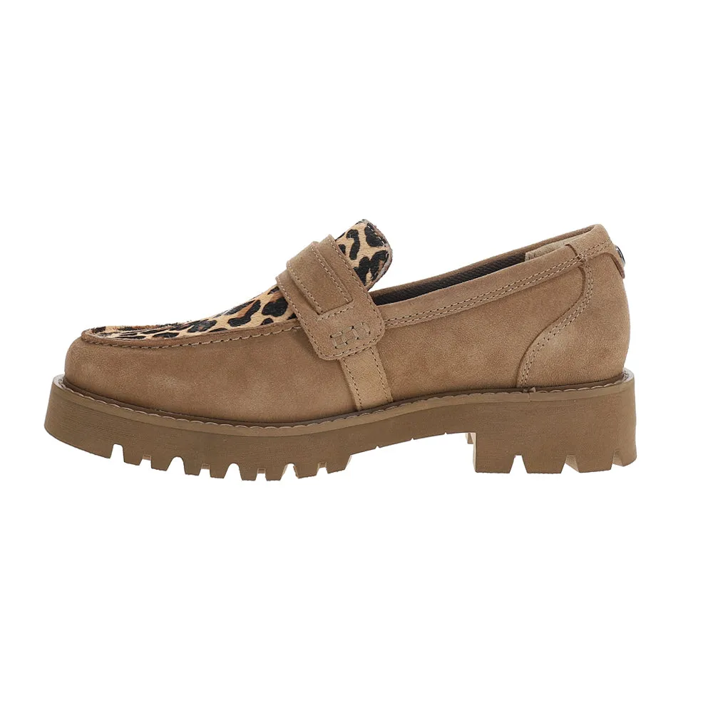 Stratford Leopard Lug Sole Slip On Loafers Dresses With Loafers