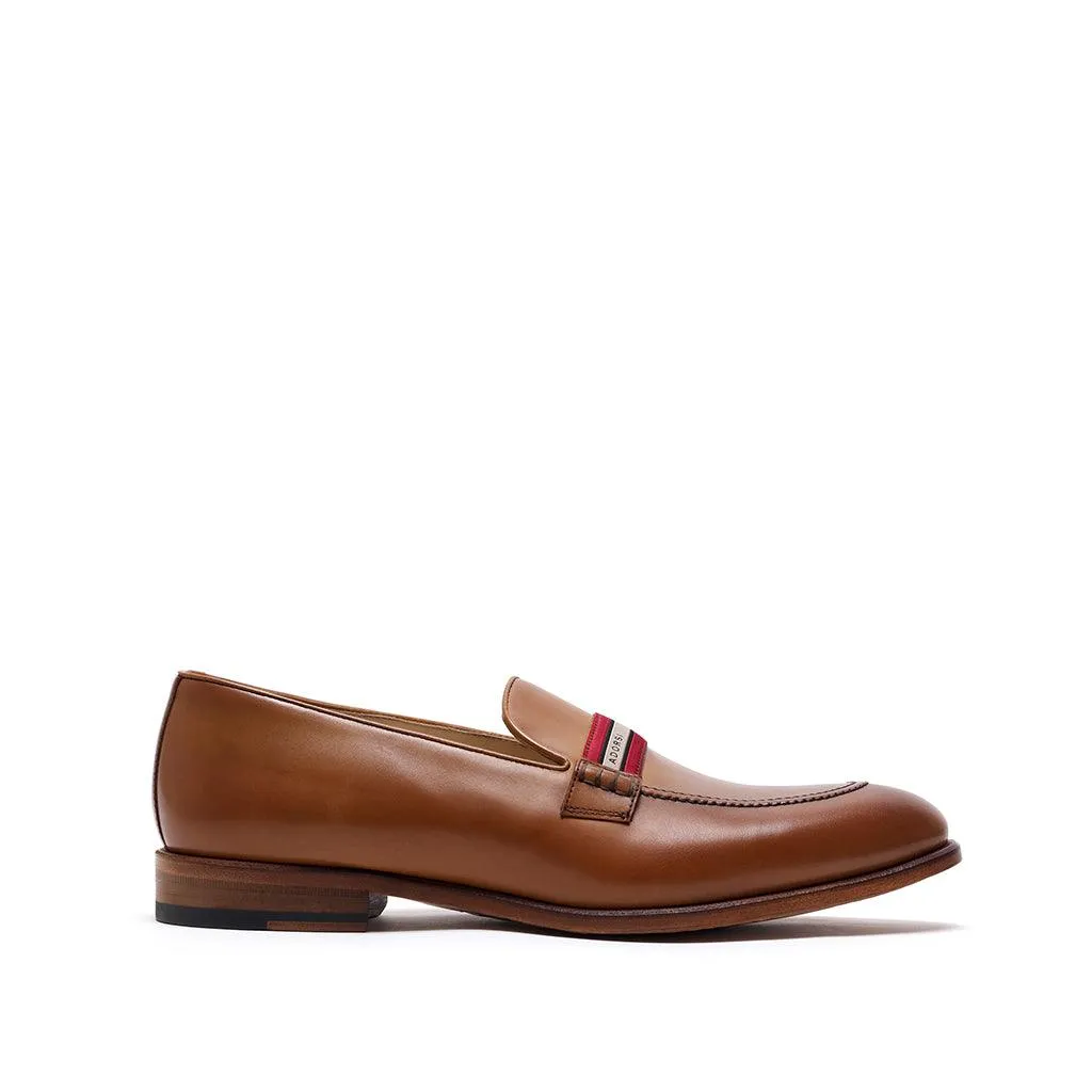 Cognac Calf Web Stripe Loafer Llbean Loafers