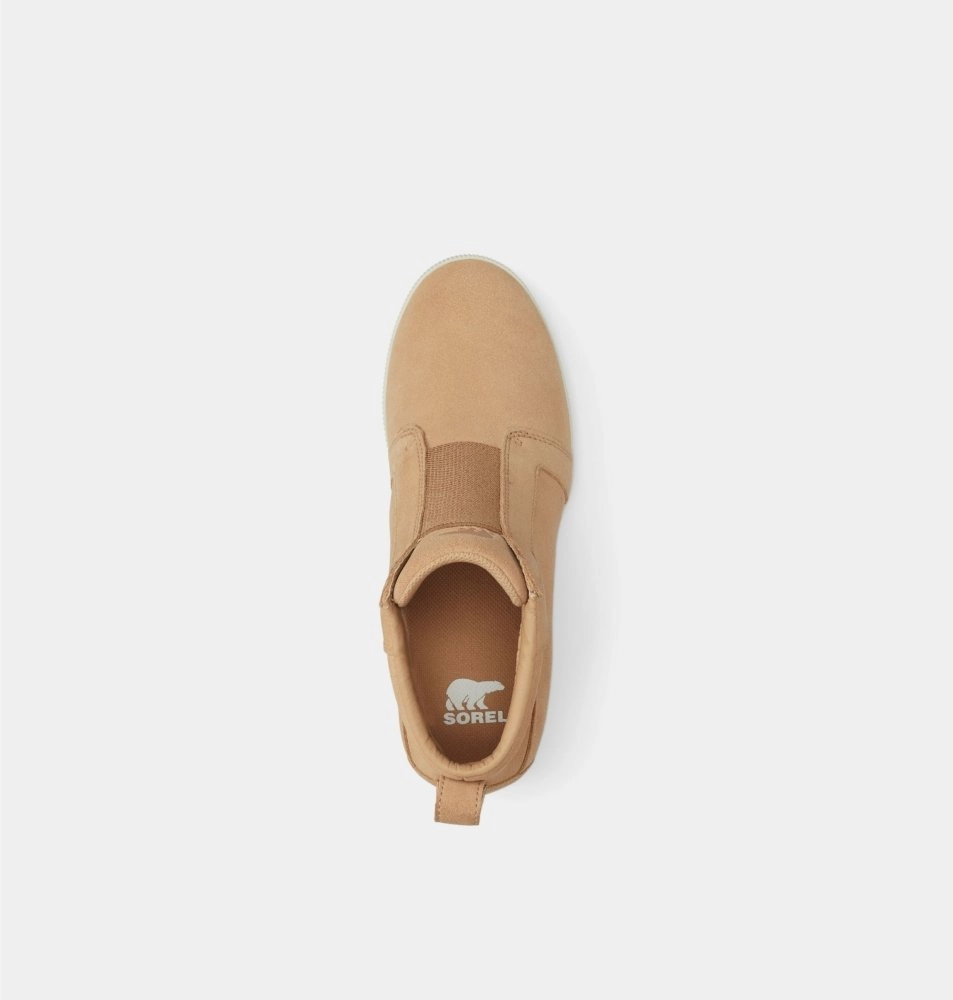 Sorel Women's Out N About Pull On Wedge - Canoe/Sea Salt Play Boots On The Ground