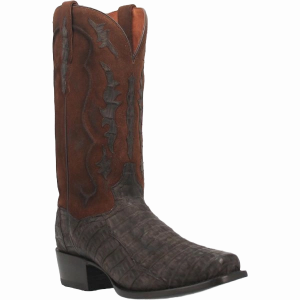 Dan Post Men's Stalker Brown Cowboy Square Toe Boots DP3089 Short Western Boots