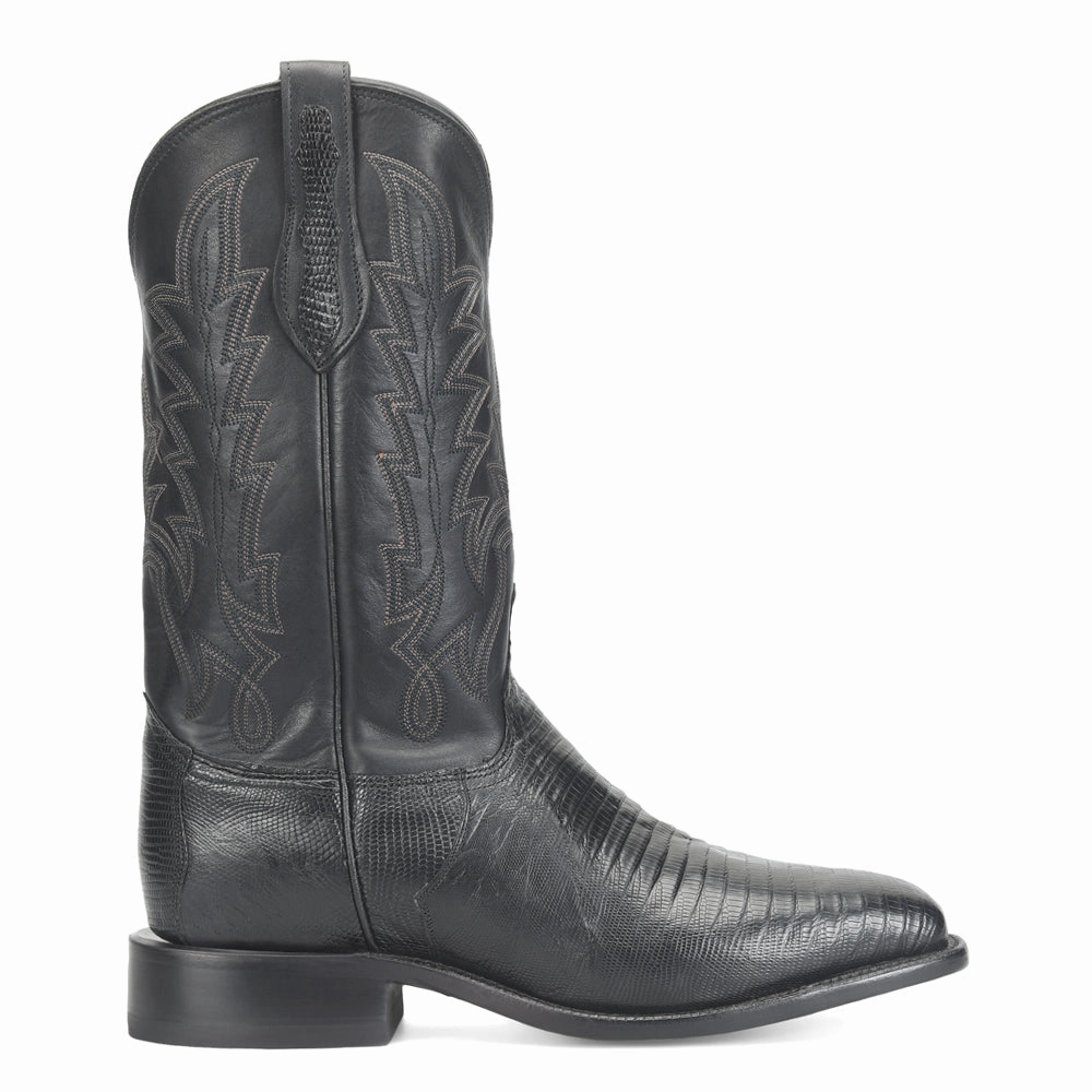 Dock Boots Reposado 12 Inch Lizard Square Toe Cowboy Boots