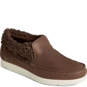 Sperry Moc-Sider Leather Teddy Shoe Cherry Wood Loafers