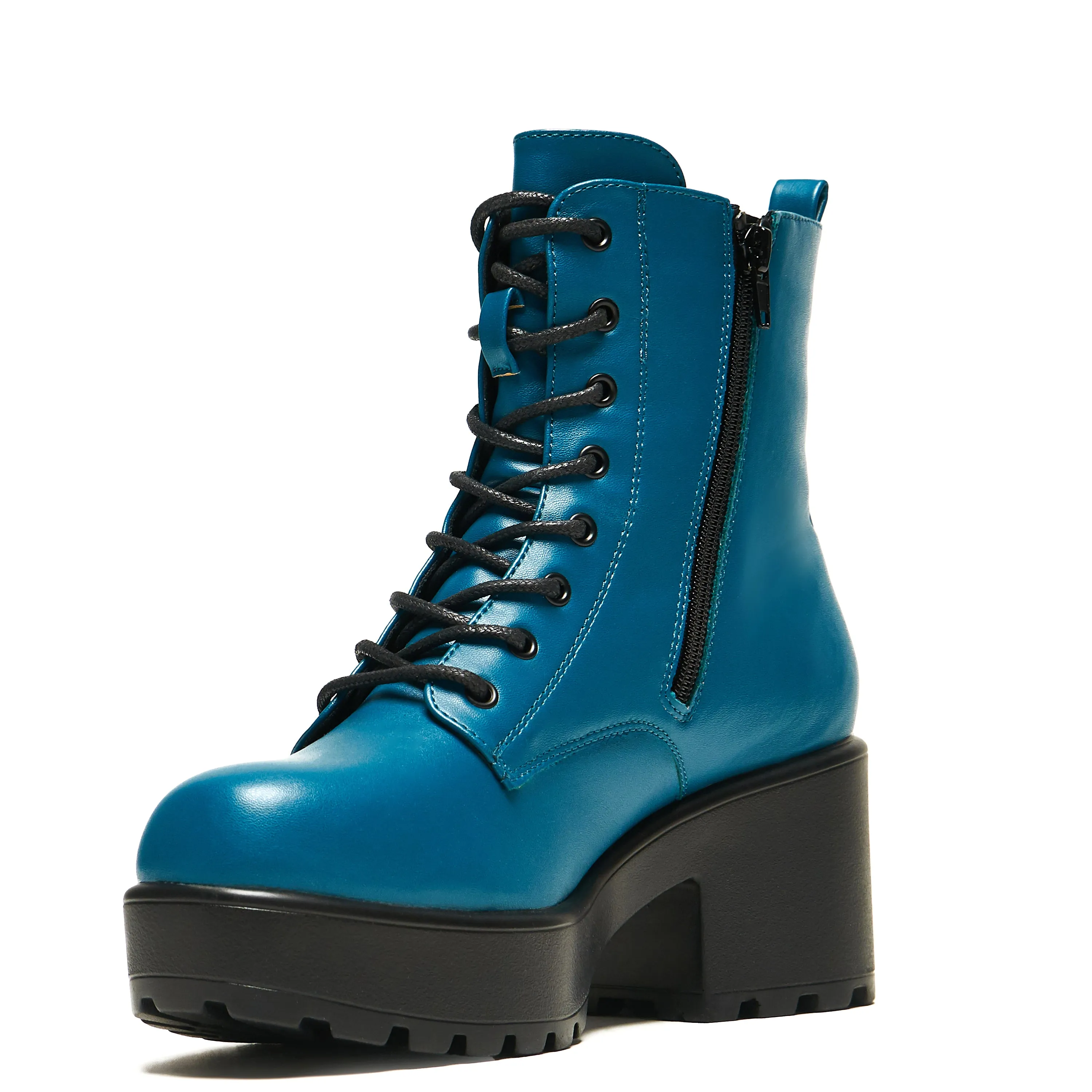 Spidermonkey Military Teal Boots Leather Ankle Boots Luxury