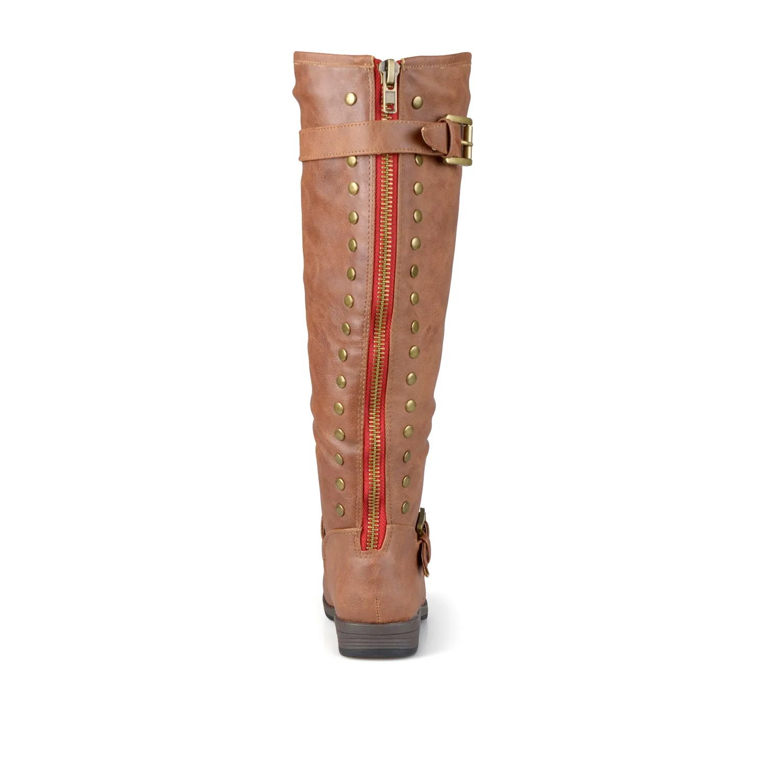 SPOKANE RIDING BOOTS IN VEGAN LEATHER Patent Leather Knee High Boots