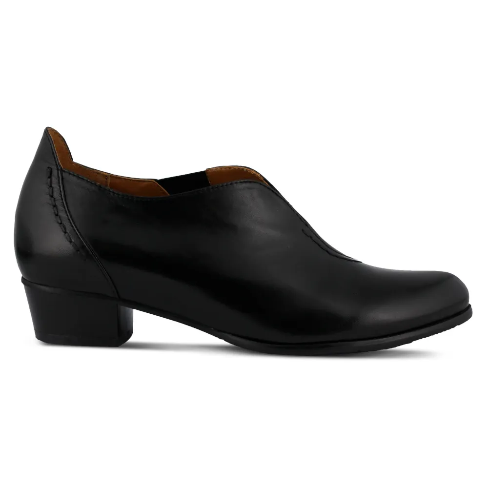 Slip On Popcush Spring Step Melbourne Black Leather Shoe (Women's)