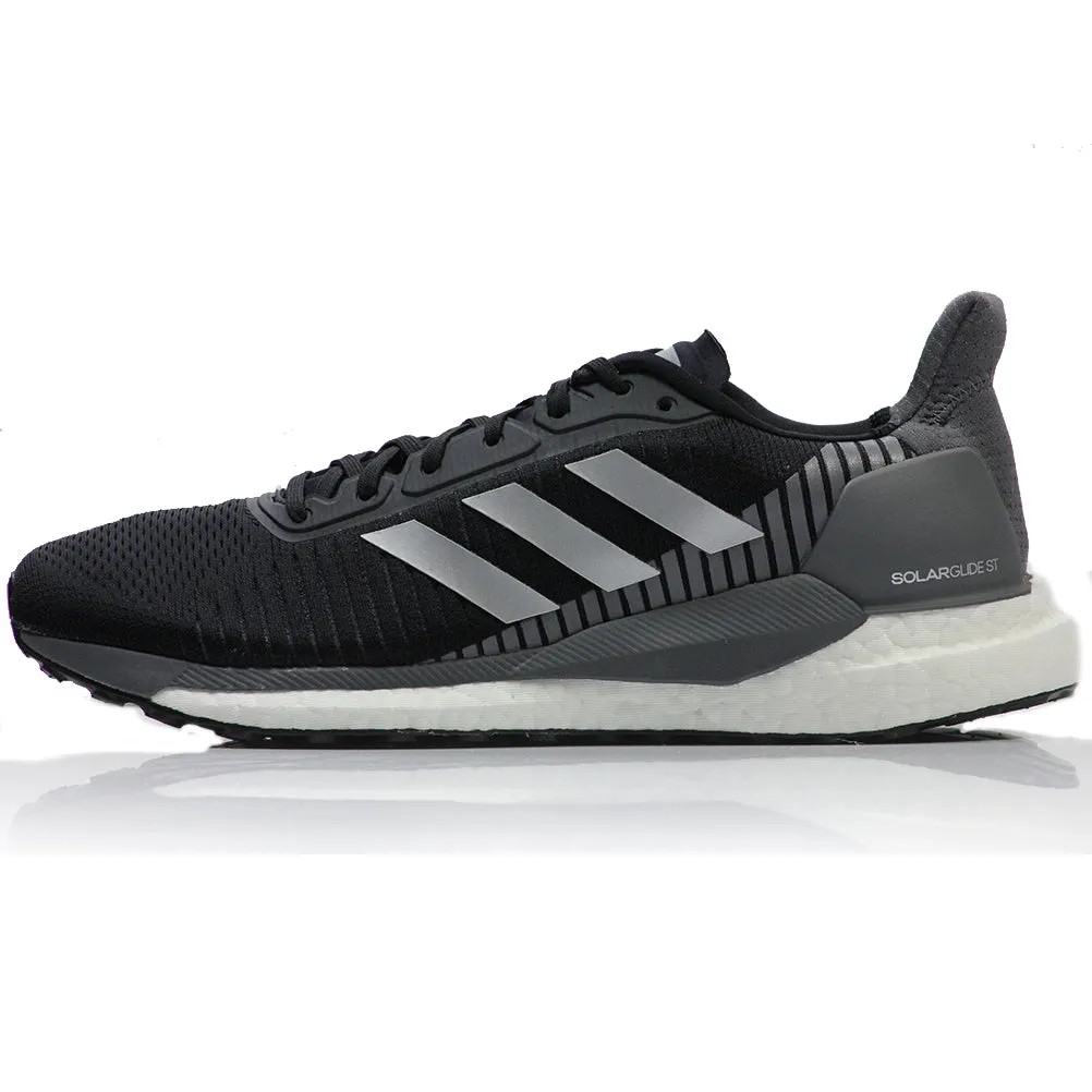 adidas Solar Glide ST Women's Running Shoe - Core Black/Silver Met Running Shoes Wide