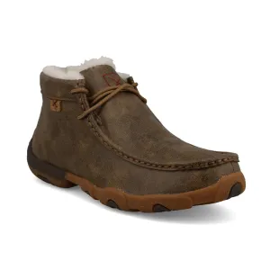 Leather Hunting Boots Women's Chukka Driving Moc Bomber