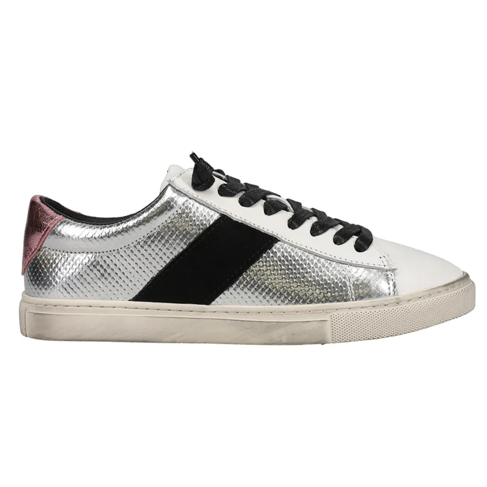 Aimee Perforated Metallic Slip On Sneakers Slip On Guard Boots