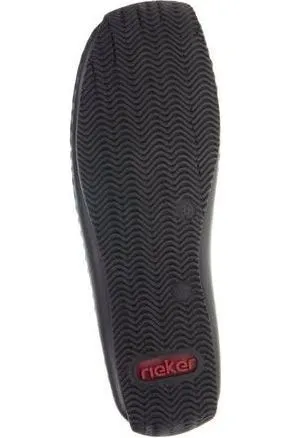 Slip On Skate Pro Rieker Ladies slip on shoe L1751 02 Black Croc