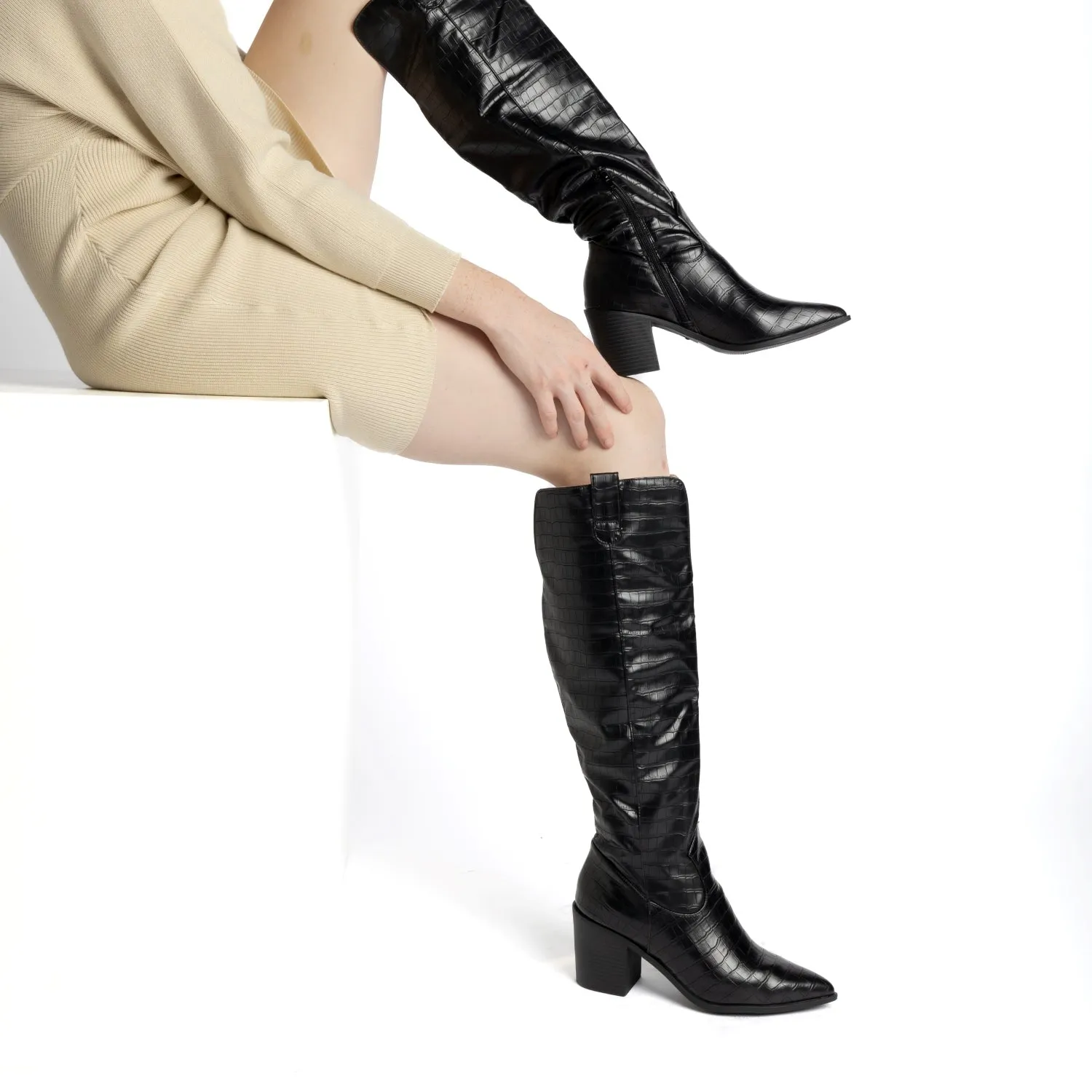 Best Rated Work Boots THERESE COWGIRL BOOTS IN X-WIDE CALF