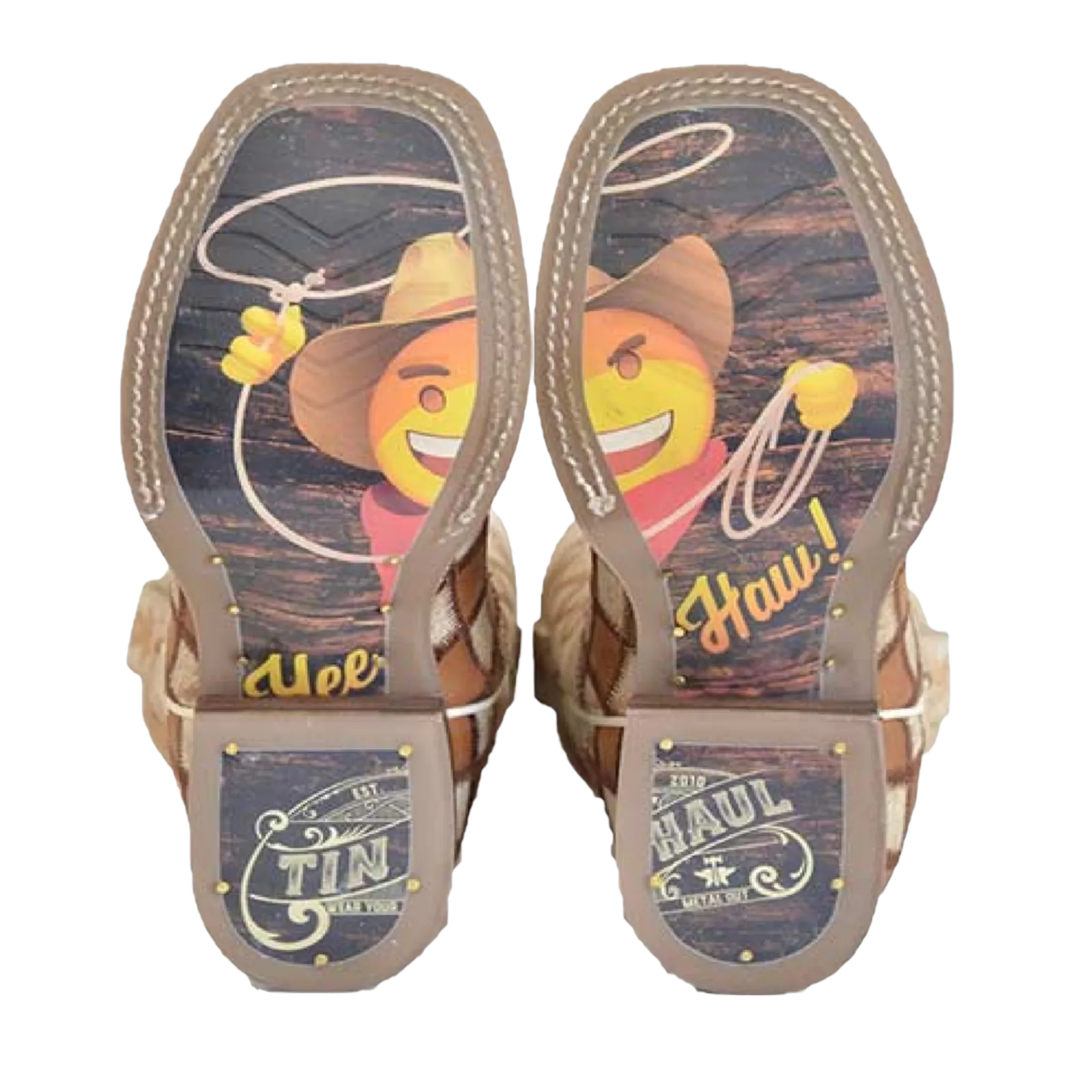 Scott Colburn Boots And Western Wear Tin Haul Children's Emoji Sole Cognac Brown Boots 14-018-0077-0875