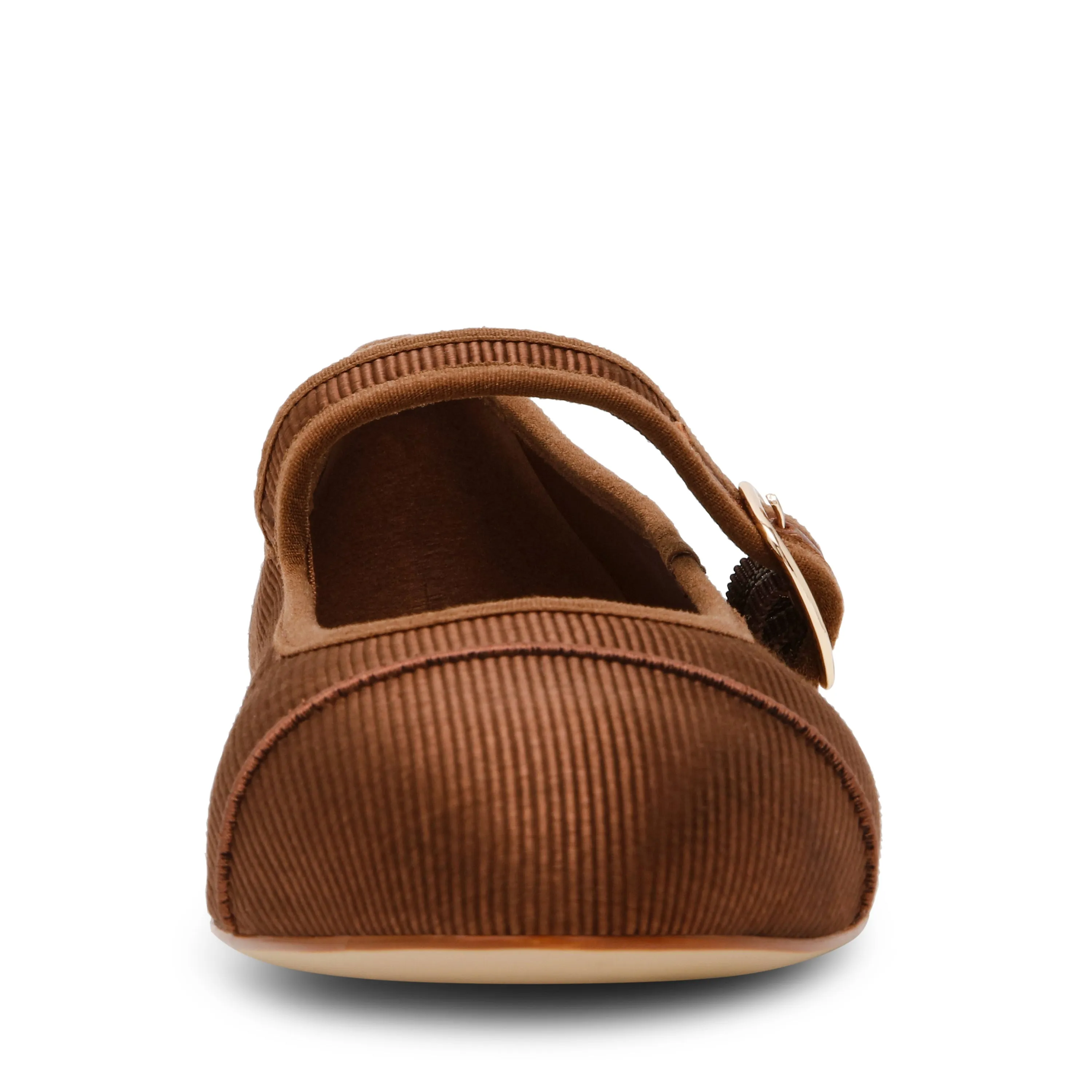 Flat Feet Wide Shoes Dory Flat Shoe BROWN SATIN