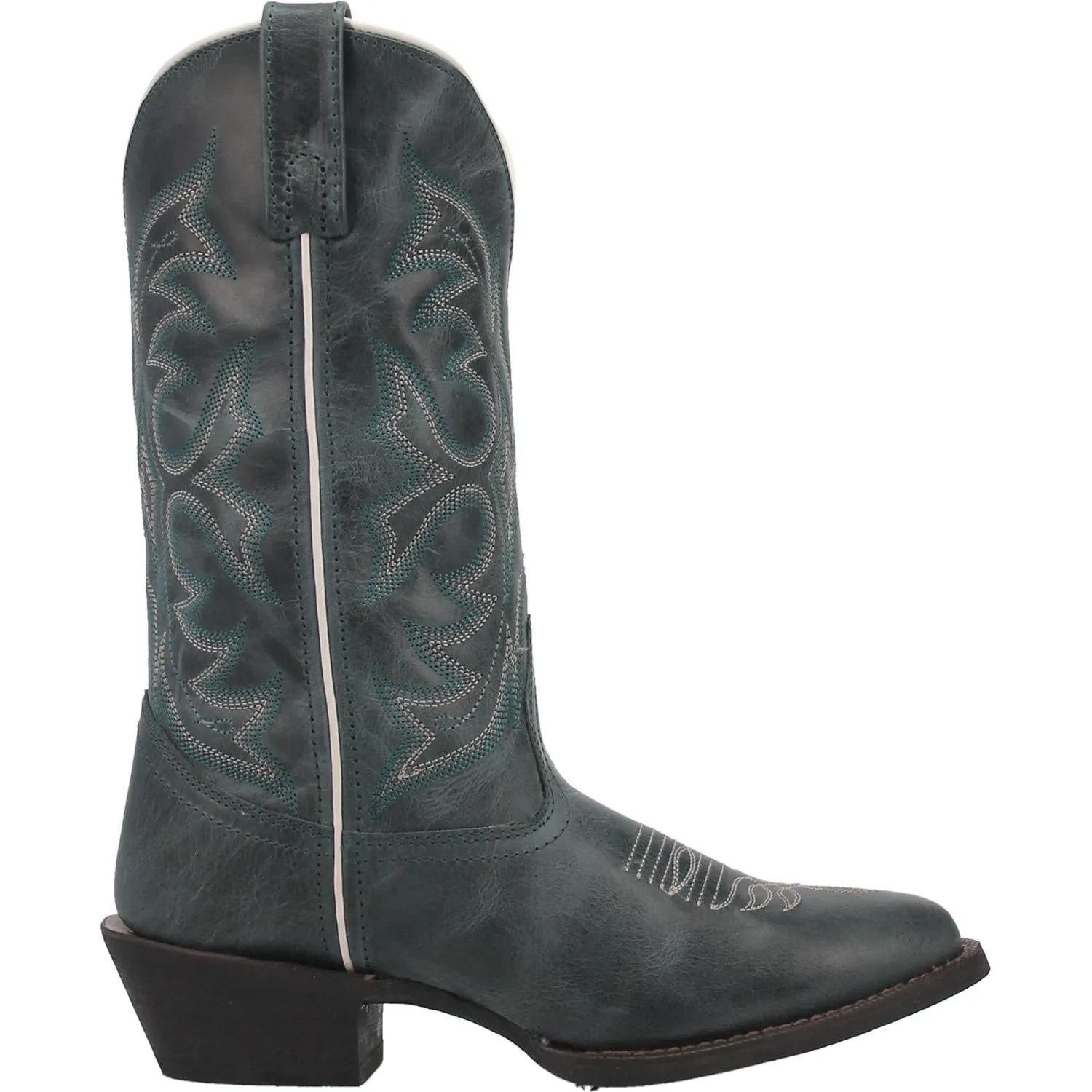 Laredo Ladies Billie Turquoise Round Toe Pull On Western Boots 51107 Romeos Boots
