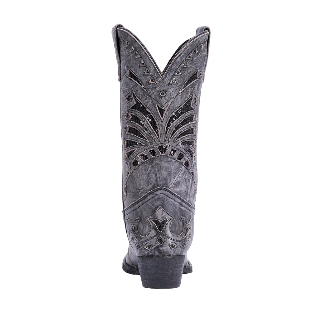 Cowboy Boots With Fringe Stevie Tooled-Inlay Snip Toe Cowboy Boots