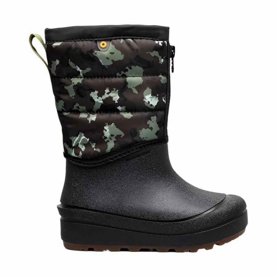 G Circle Boots Snow Shell Zip Camo Texture Black Multi (10c-7Y)
