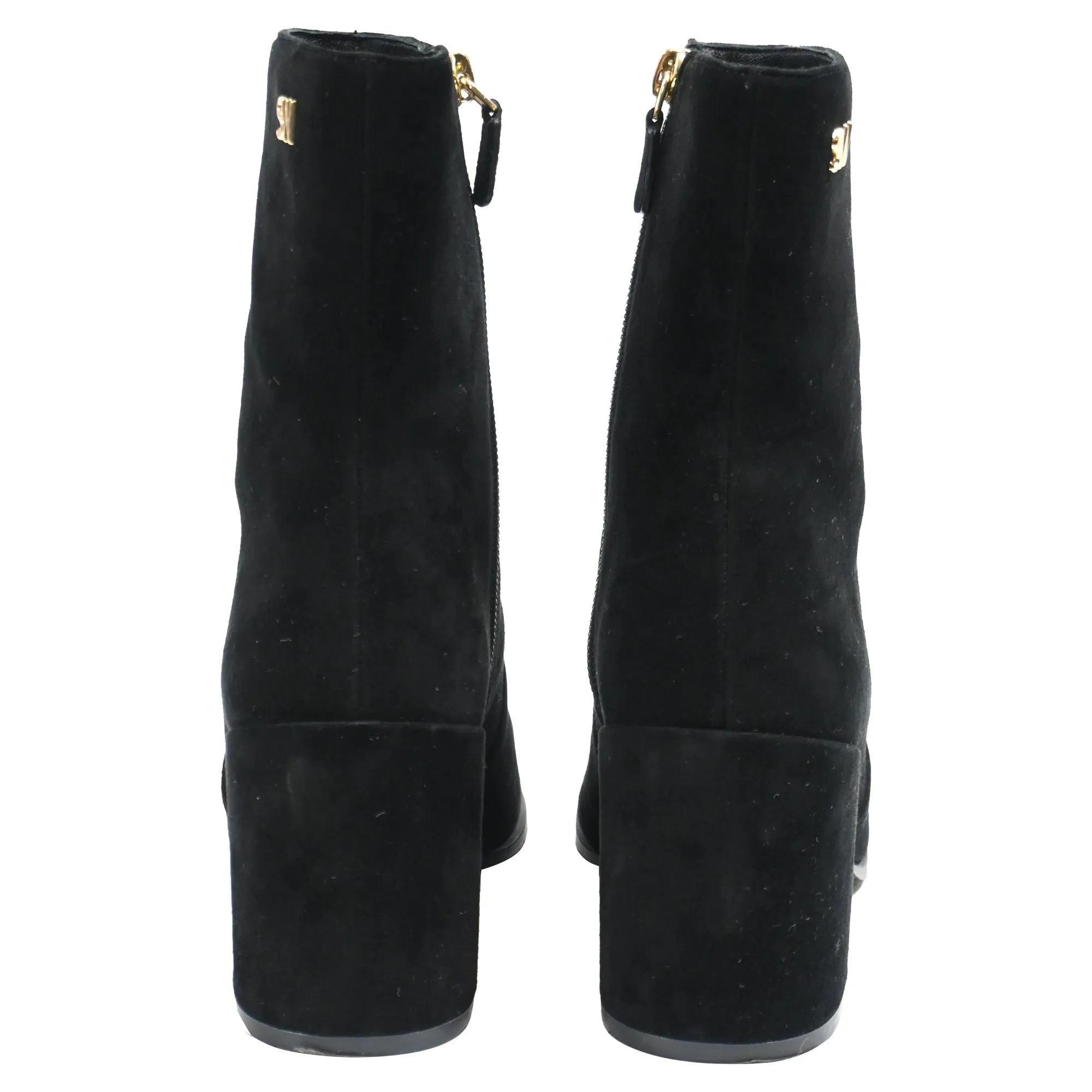 Stuart Weitzman Quinn Block Heel Ankle Boots in Black Suede Andre Assous Ankle Boots