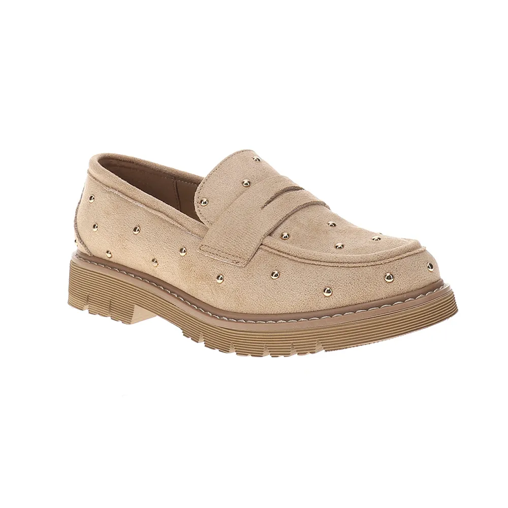 Loafers And Dresses Stud Muffin Studded Slip On Loafers