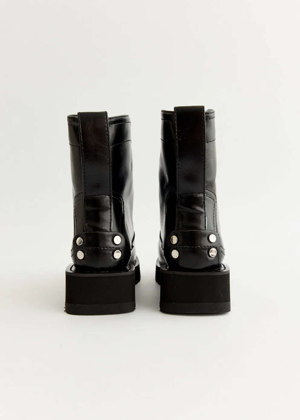 Big Fuzzy Boots Studs Low Boots