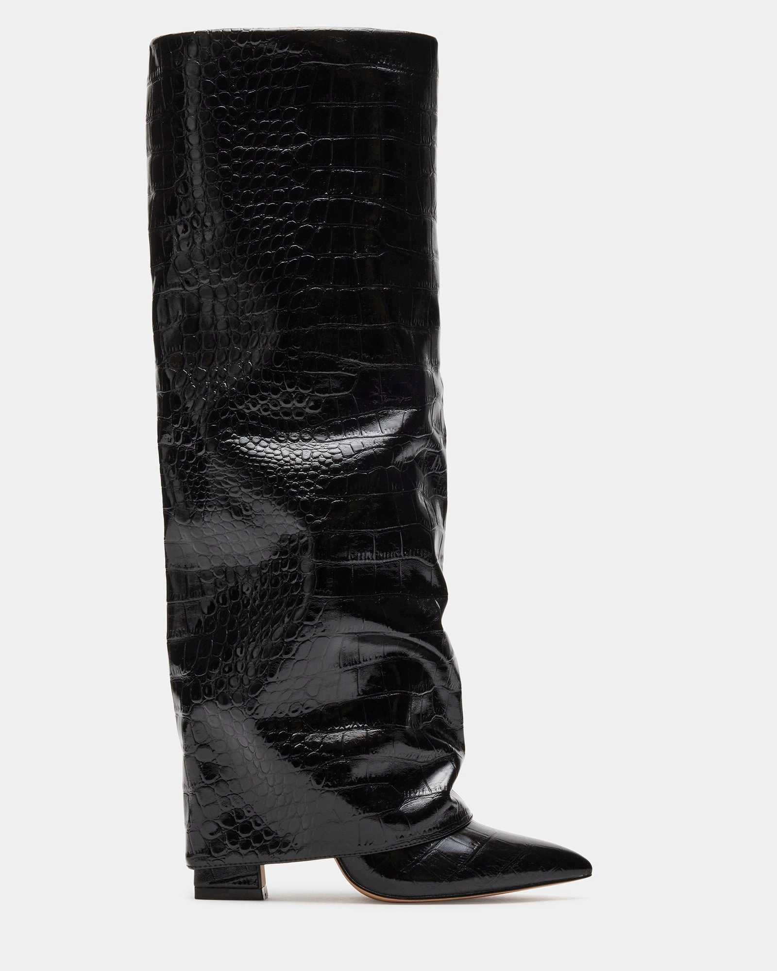 Wide Foot Cowboy Boots STUNTIN BLACK CROCODILE - SM REBOOTED