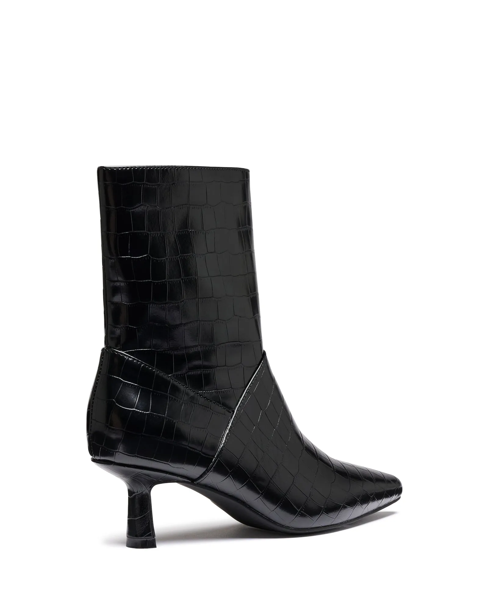 Kacee Ankle Boot Black Croc Ankle Boots Cut