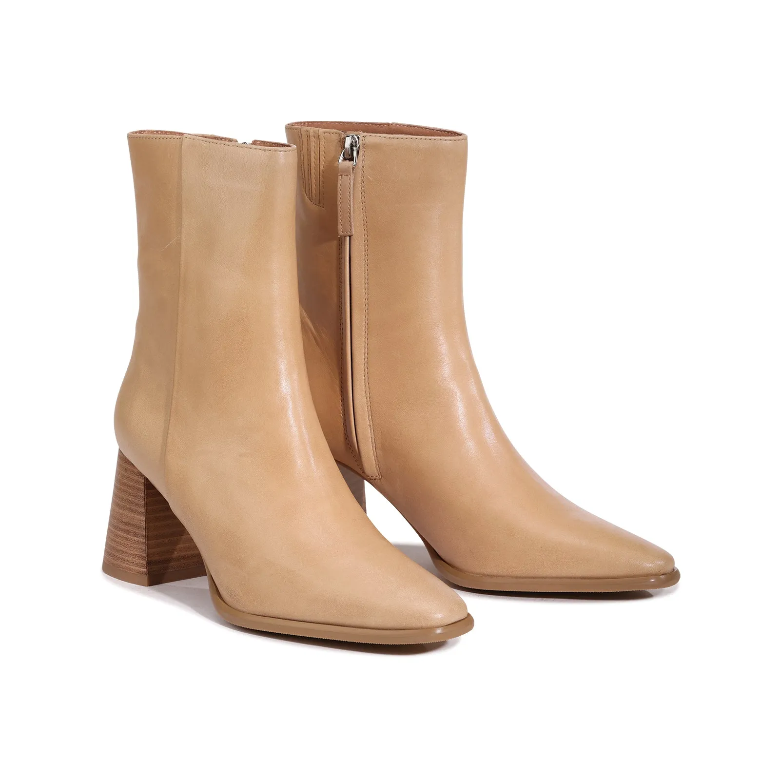 Tan Heeled Ankle Boots ZANARA