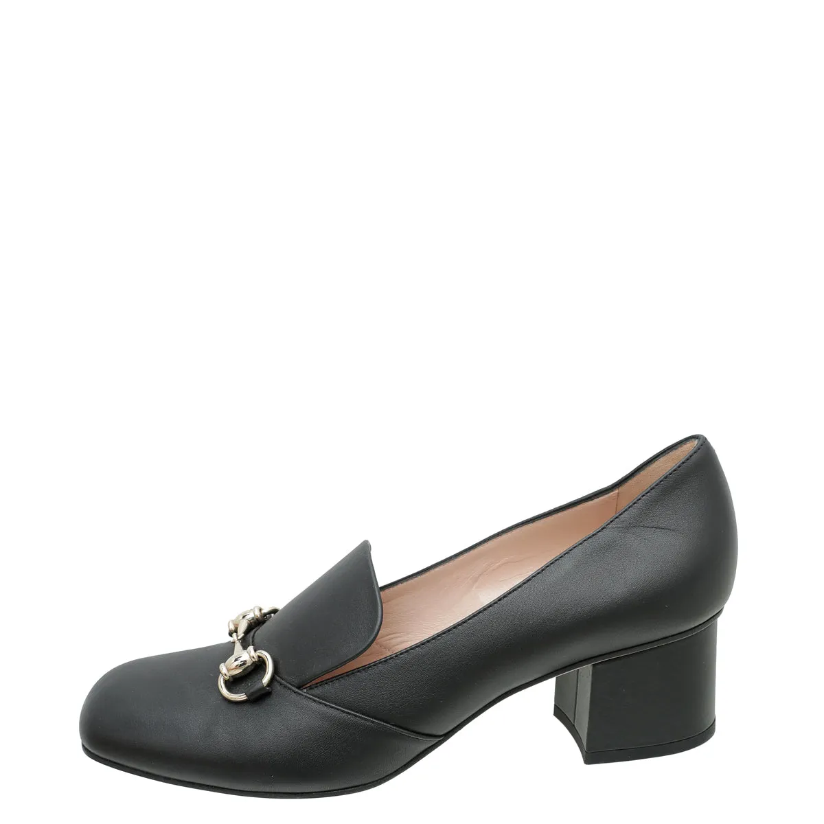 Gucci Black Horsebit Loafers Pump 39 Wedge Loafers