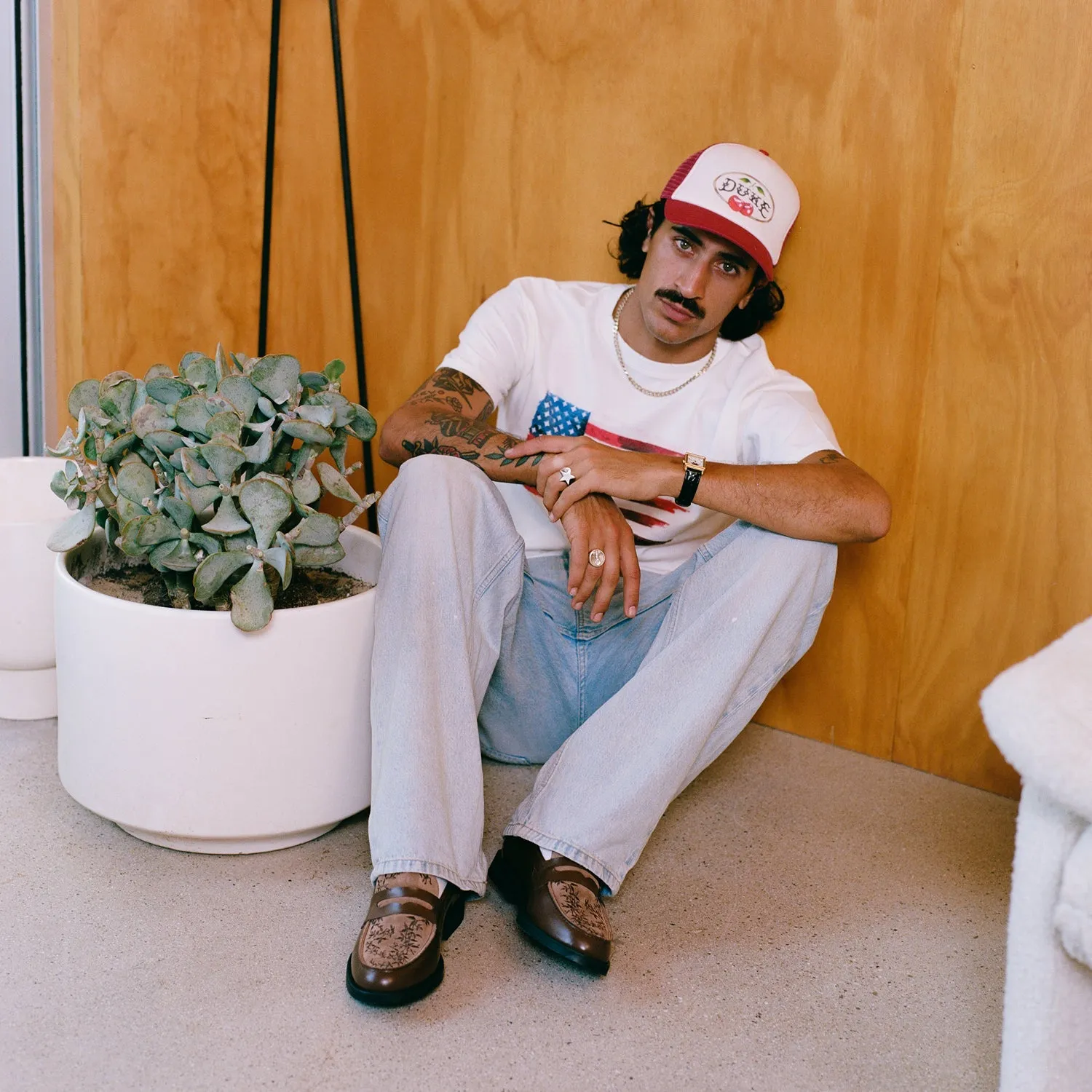 Wilde Chestnut Vine Penny Loafer - Men's Cowboy Boots Pointy