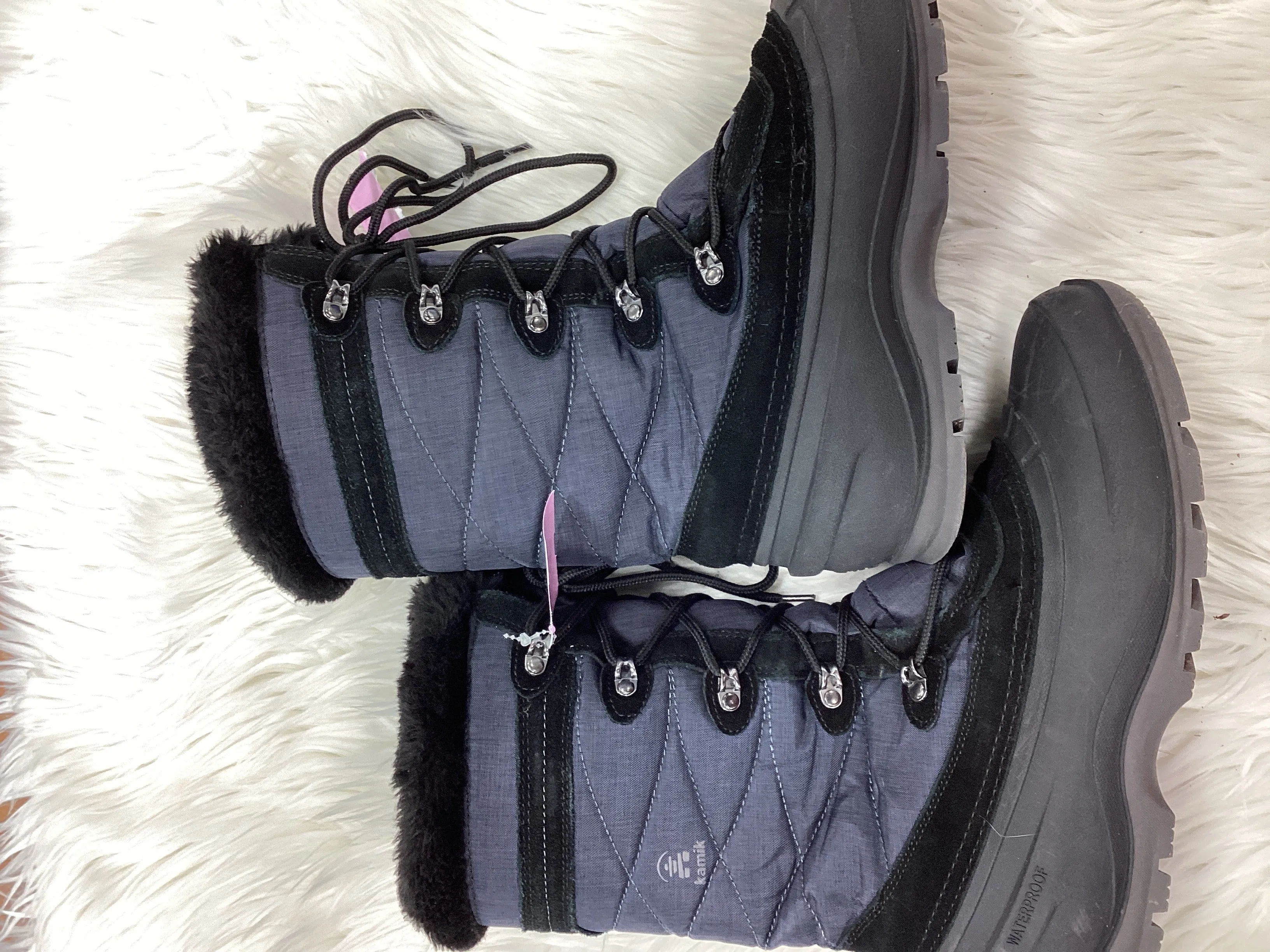 Shark Boots Boots Snow By Kamik In Black & Blue, Size:10