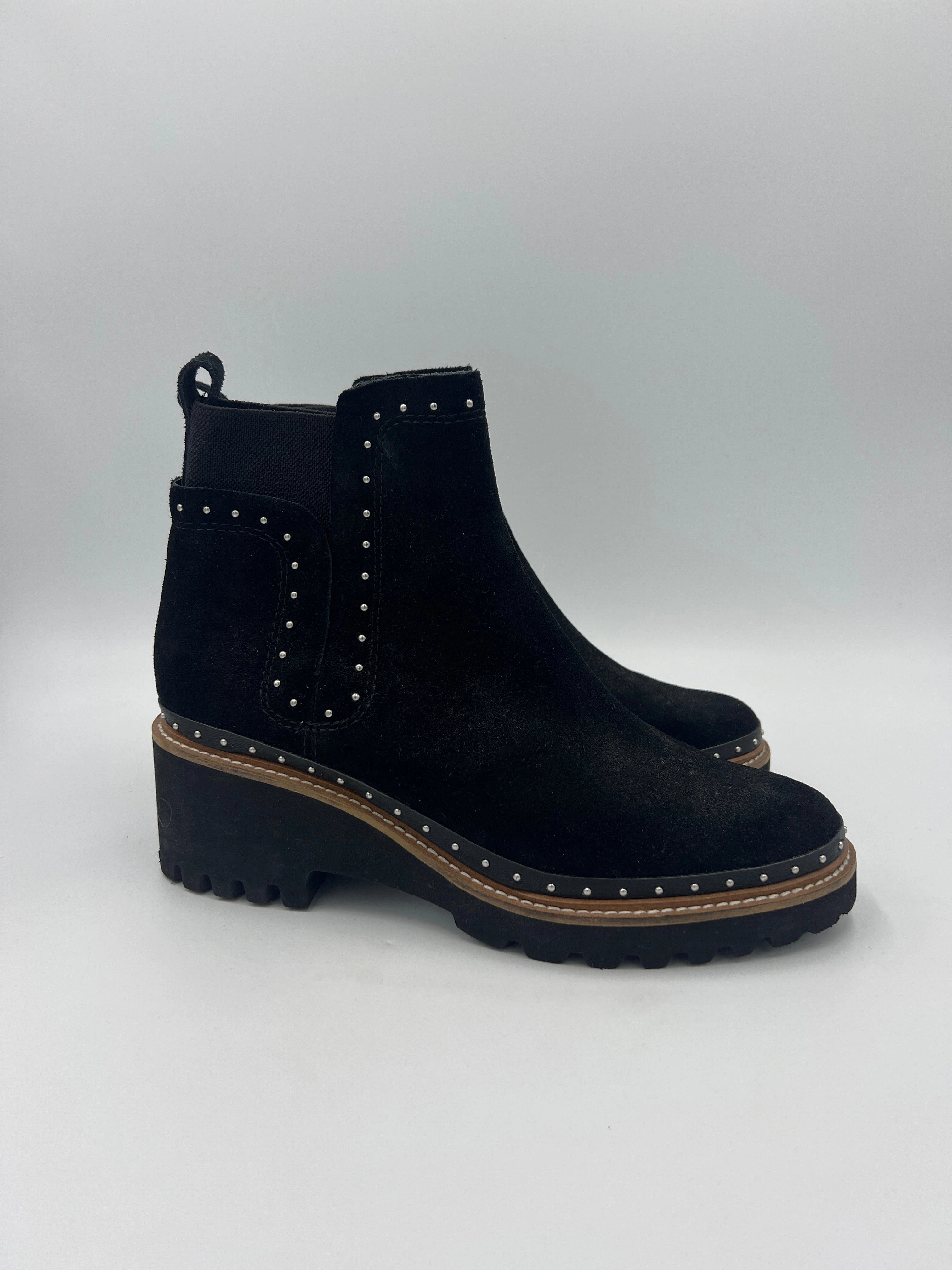 Black Flat Ankle Boots Boots Ankle Heels By Dolce Vita  Size: 10