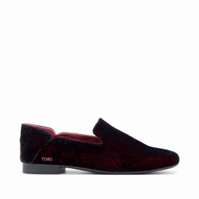 Hogan Loafers Lara Deep Burgundy Jewel Velvet Flat