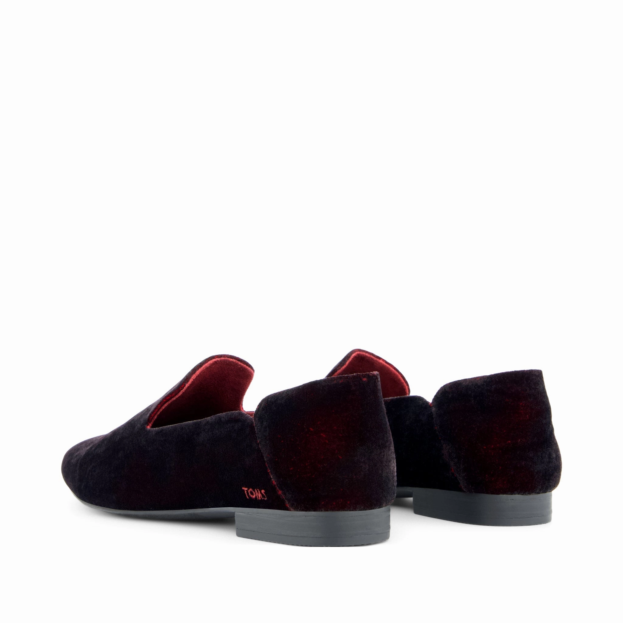 Guicci Loafers Lara Deep Burgundy Jewel Velvet Flat