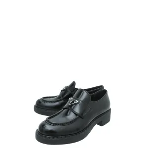 Prada Black Brushed Chocolate Loafers 38 Paul Smith Loafers