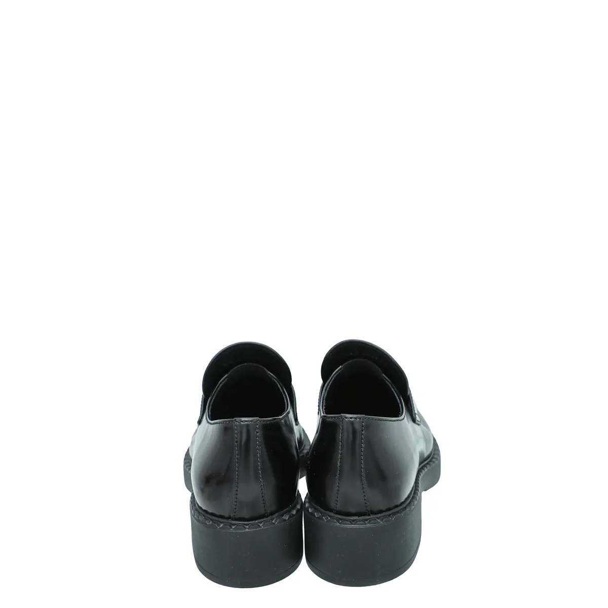 Our Legacy Loafers Prada Black Brushed Chocolate Loafers 38