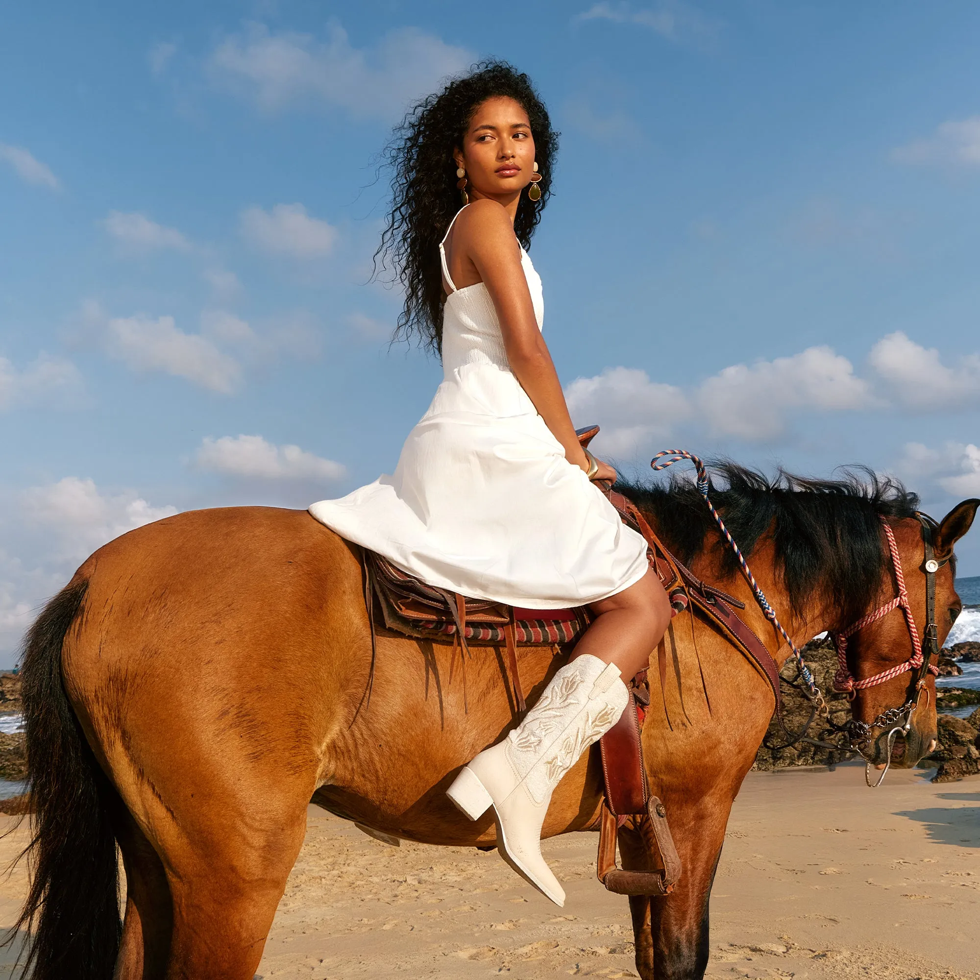 VORAH PEARL BOOTS CREME SEQUIN Acne Studios Boots