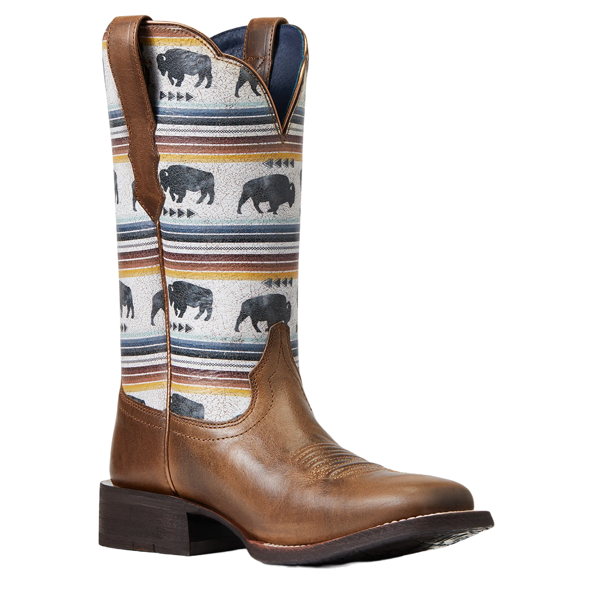 Ariat Ladies Circuit Savanna Ash Brown Square Toe Boots 10040423 Best Rated Police Boots