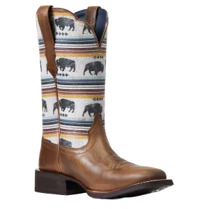 Denim Over The Knee Boots Ariat Ladies Circuit Savanna Ash Brown Square Toe Boots 10040423