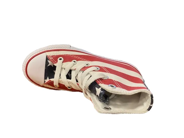 Converse Youth All Star HI 3J254 stars & bars sneakers alta con bandiera Trump Sneakers