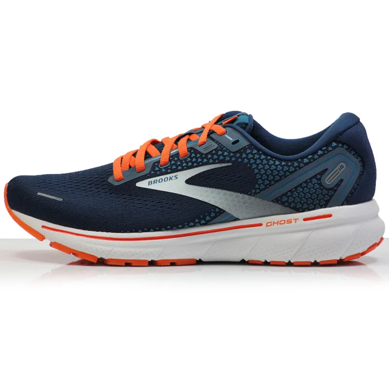 Brooks Ghost 14 Men's Running Shoe - Titan/Teal/Flame Under Armor Running Shoes