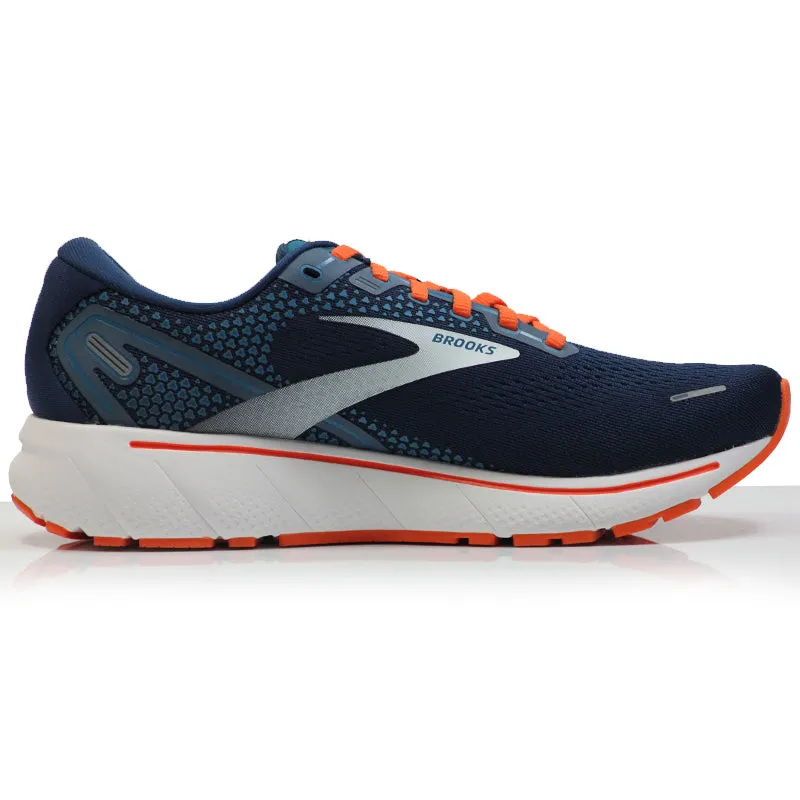 Brooks Ghost 14 Men's Running Shoe - Titan/Teal/Flame Running Shoes With Great Cushioning