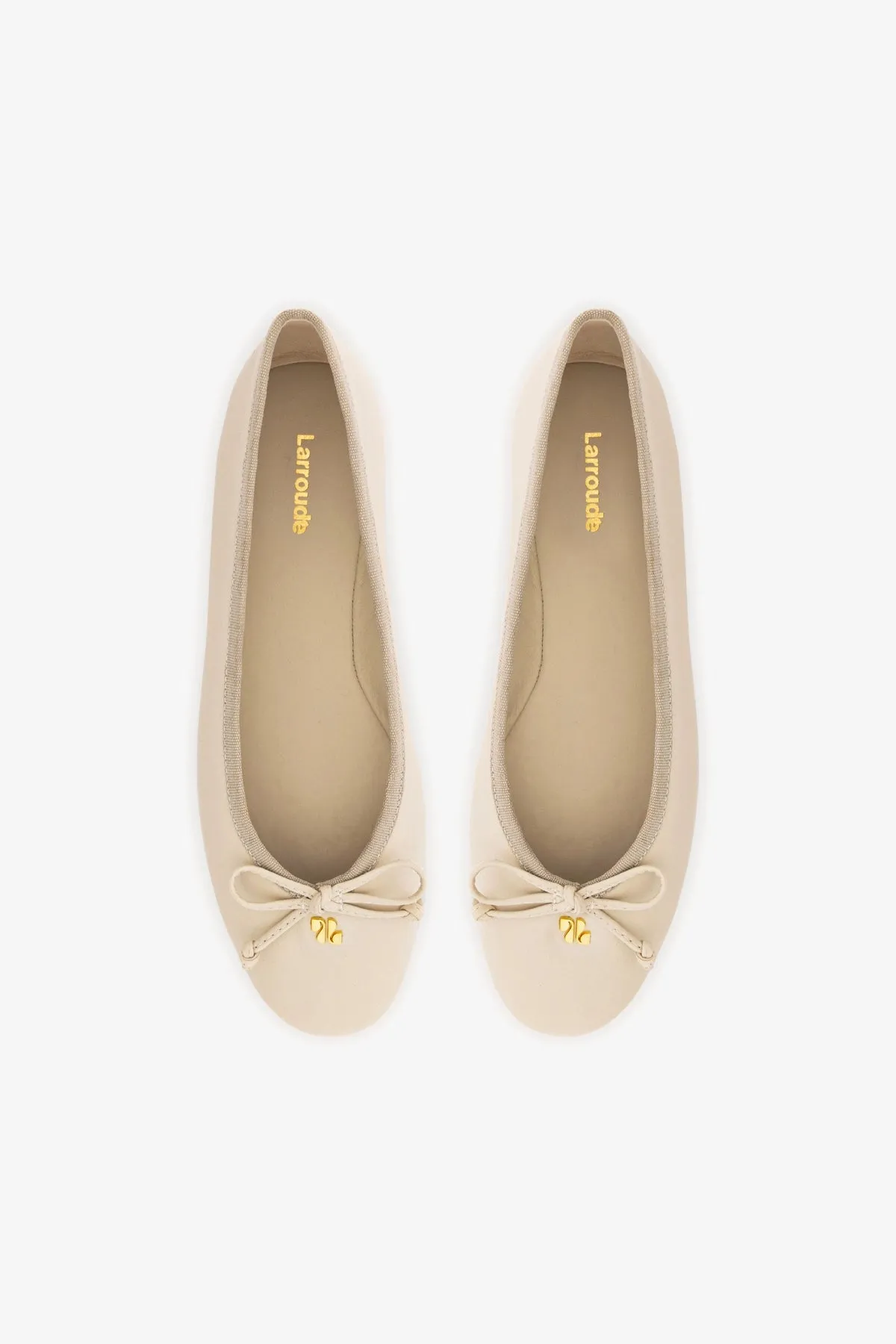 Granny Flats Shoes Pavlova Ballet Flat In Mushroom Grey Leather