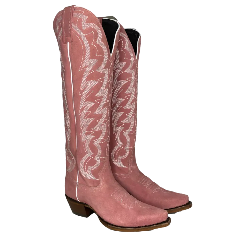 Square Toed Cowboy Boots Caborca Silver Tennessee Whiskey Gamuza Rosa Snip Toe Boots SLMAF056