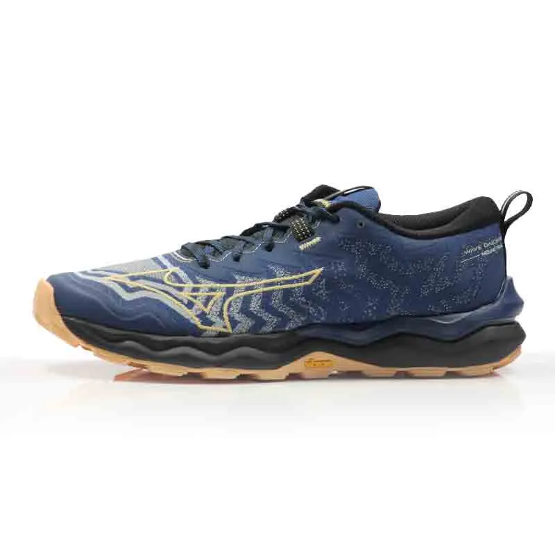 Good Running Shoes For Trail And Road Mizuno Wave Daichi 8 Women's Trail Shoe - Estate Blue/Apricot Ice/Black