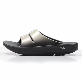 OOfos Women's OOahh Luxe Recovery Slide - Latte Best Barefoot Running Shoes