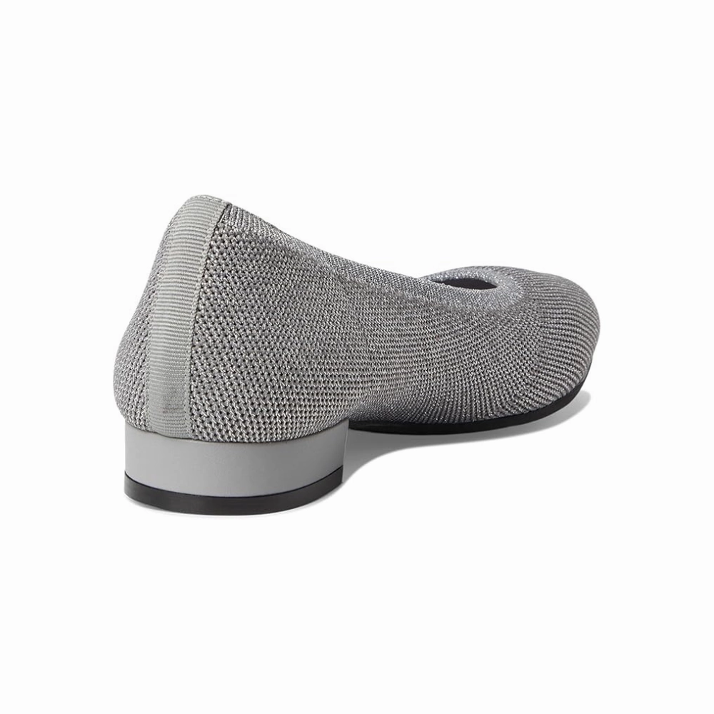 David Tate Runway Grey Metallic Ballet Flat (Women's)