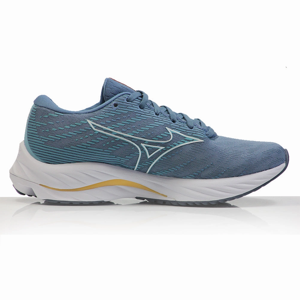 Mizuno Wave Rider 26 Women's Running Shoe - Mountain Spring/White/Flax Vomero Running Shoes